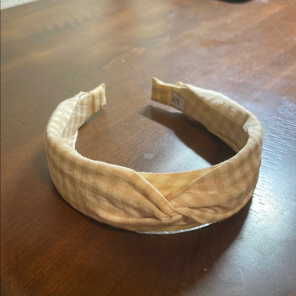 Dusty Rose Checkered Headband